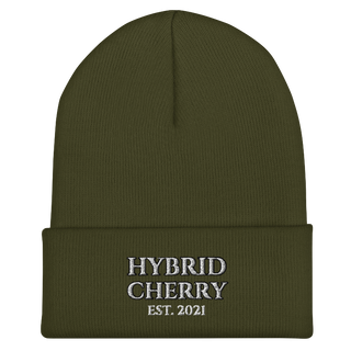 🚨NEW🚨 HYBRIDCHERRY “EST. 2021” Cuffed Beanie (Olive Green) - Thumbnail 2