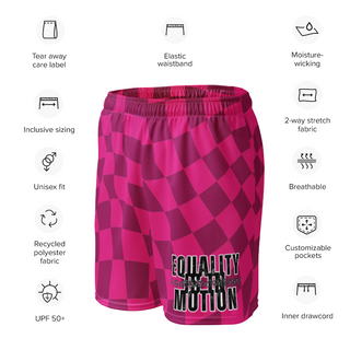 🚨NEW🚨HybridCherry “Equality Is In Motion” Mesh Shorts (Pink/Checkered) - Thumbnail 2