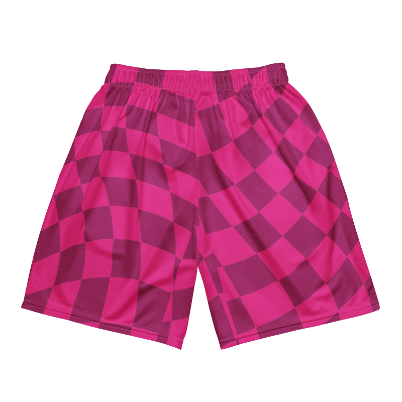 🚨NEW🚨HybridCherry “Equality Is In Motion” Mesh Shorts (Pink/Checkered) - Thumbnail (Preview) 6