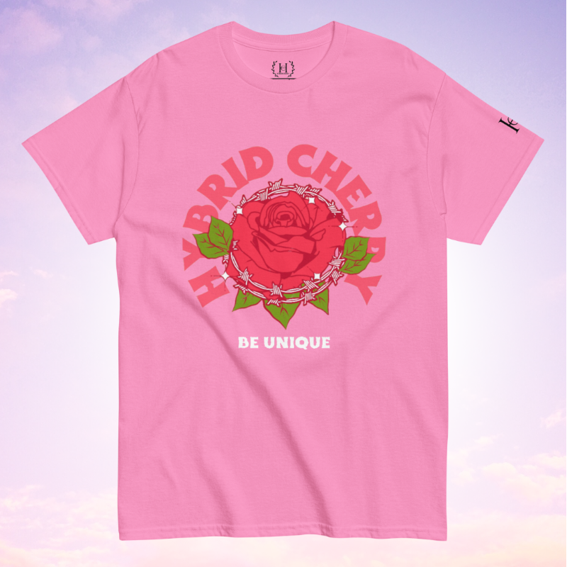 “Be Unique” T-Shirt (Azalea/Pink/Red Graphic)  Main Image