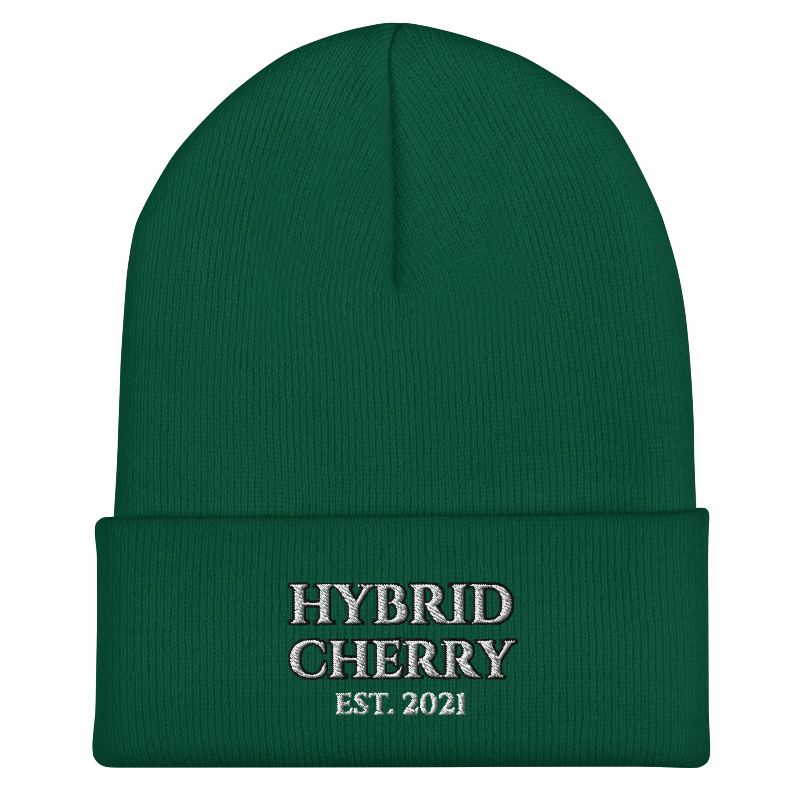 🚨NEW🚨 HYBRIDCHERRY “EST. 2021” Cuffed Beanie (Spruce Green) - Thumbnail (Preview) 2