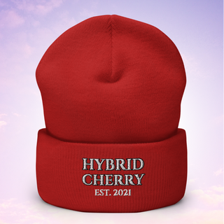 🚨NEW🚨 HYBRIDCHERRY “EST. 2021” Cuffed Beanie (Red)