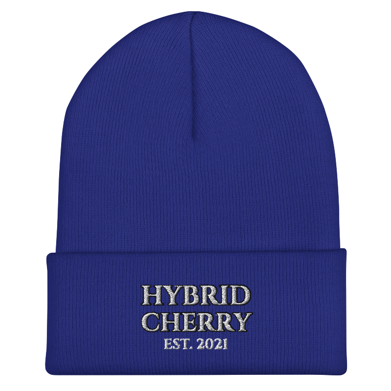 🚨NEW🚨 HYBRIDCHERRY “EST. 2021” Cuffed Beanie (Royal Blue) - Thumbnail (Preview) 2