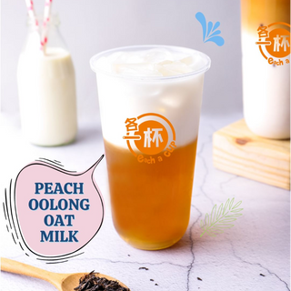 Peach Oolong Oat Latte, no pearls (L)