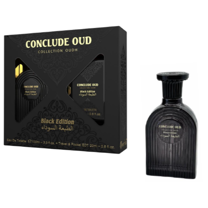 (CON-060) COFFRET CONCLUDE OUD BLACK -  EDT 100ML + POCKET 20ML