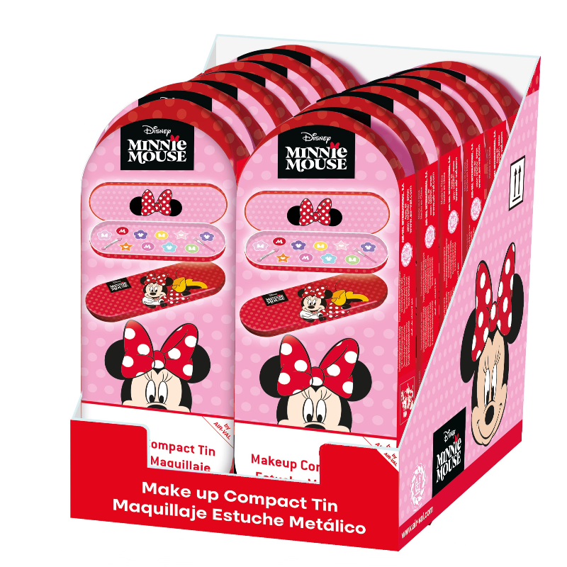 (DMIN-688) MINNIE - DISPLAY *12 BOITES METALIQUE MAQUILLAGE