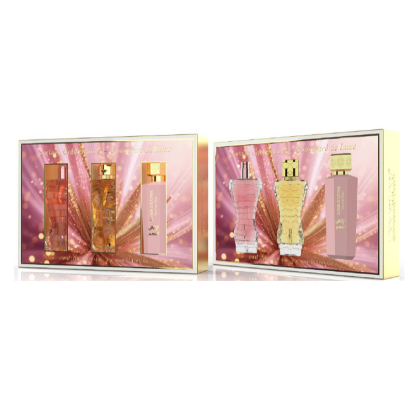 (LIN-184) COFFRET MINIS 3*30ML (TECHNOTRONIC WOMEN + OUD ELIXIR PINK + OSO WOMEN)