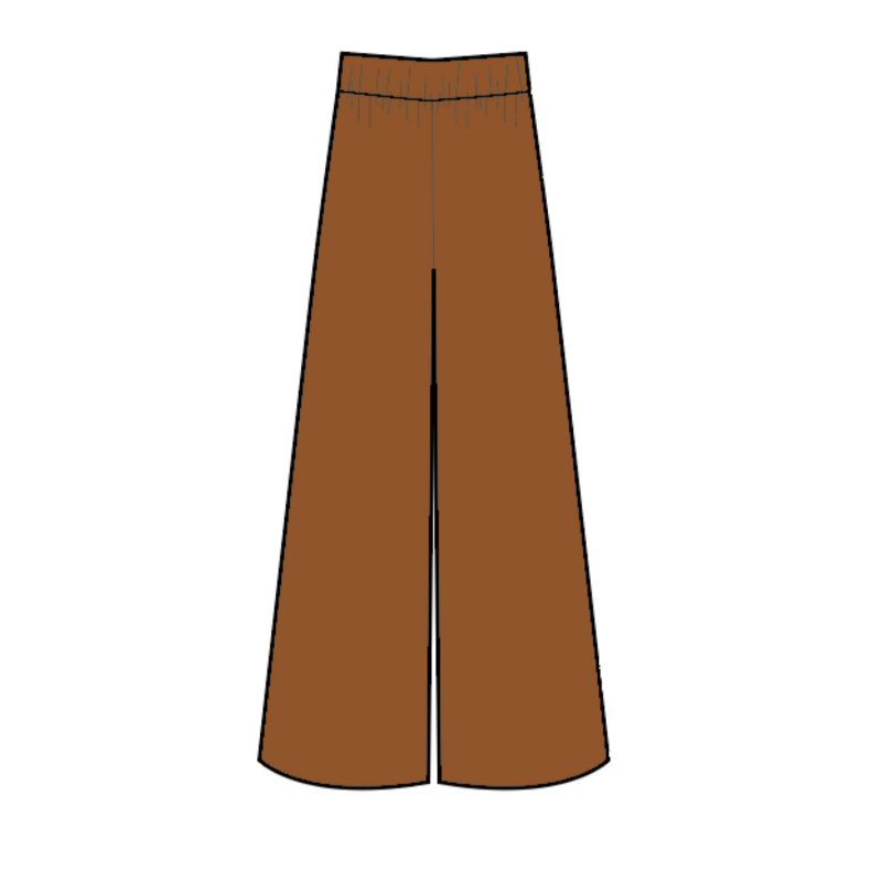 women's pima wide leg pant. acorn