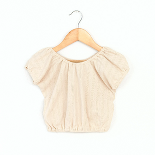 pima puff tee. vine pointelle