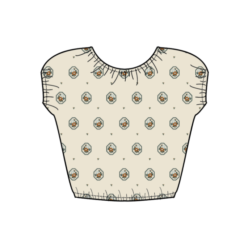 pima puff tee. cameo floral