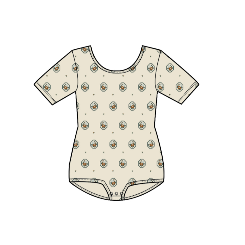 pima bodysuit. cameo floral
