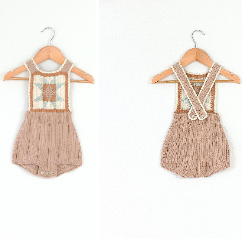 patchwork quilt romper. teacake