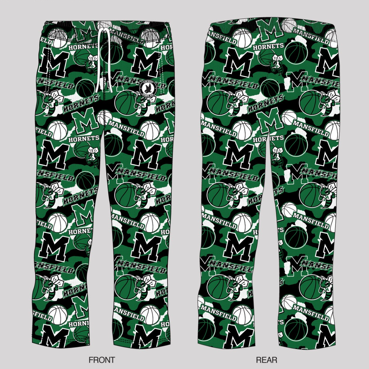 Youth & Adult Lounge Pants-MANSFIELD BASKETBALL DESIGN Main Image