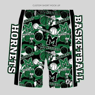 Boys & Mens Shorts-MANSFIELD BASKETBALL DESIGN