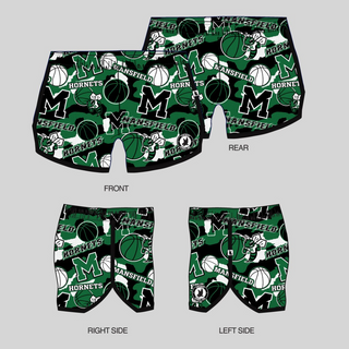 Girls & Women's Shorts-MANSFIELD BASKETBALL DESIGN