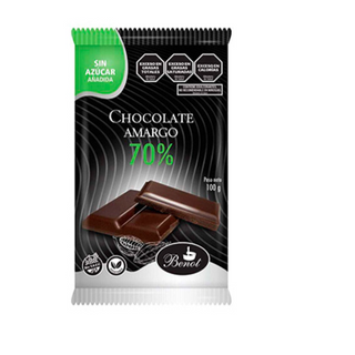 Barra de Chocolate Amargo 70% Cacao