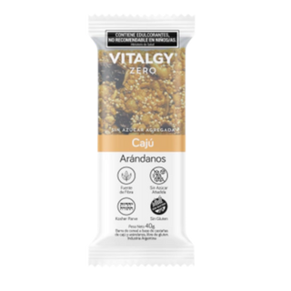 Barrita Zero Cajú y Arándanos 40 gr 