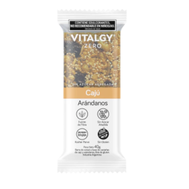 Barrita Zero Cajú y Arándanos 40 gr 