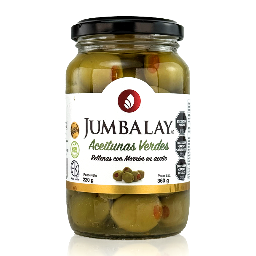 Aceitunas Verdes Rellenas con Morrón 360 gr