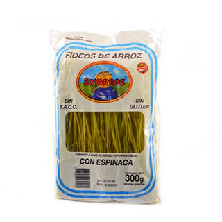 Fideos de Arroz con Espinaca