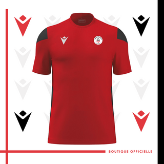 T-shirt Polyester bi-couleur - Rouge et Noir