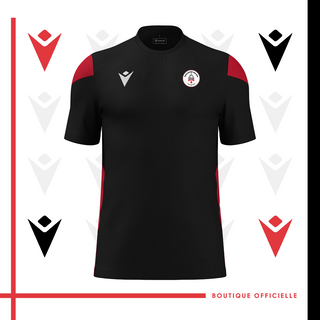 T-shirt Polyester bi-couleur - Noir et Rouge