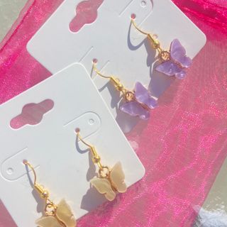 (Lavender) butterfly earrings