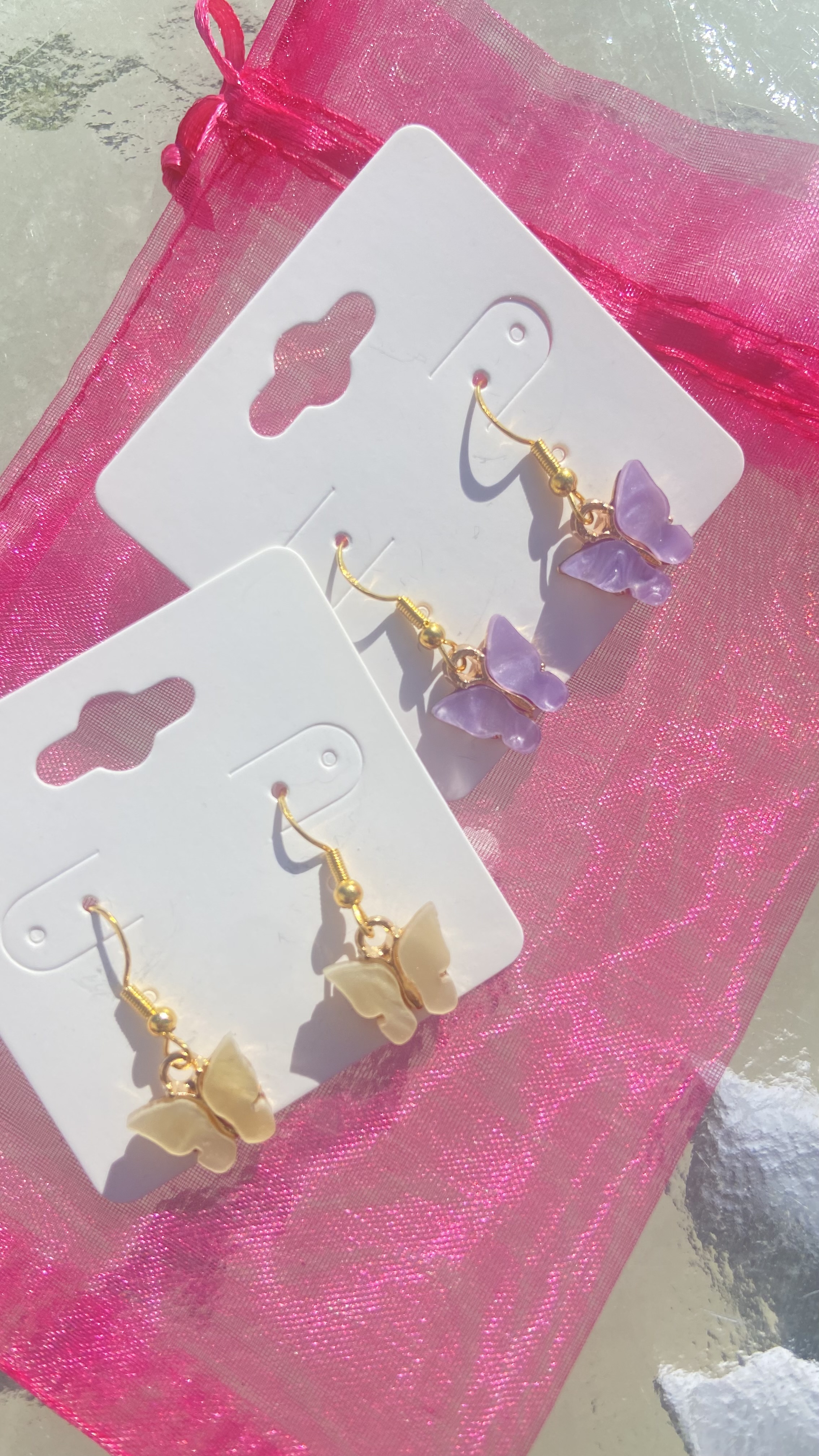 (Lavender) butterfly earrings Main Image