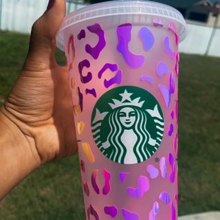 Pink leopard print cup 