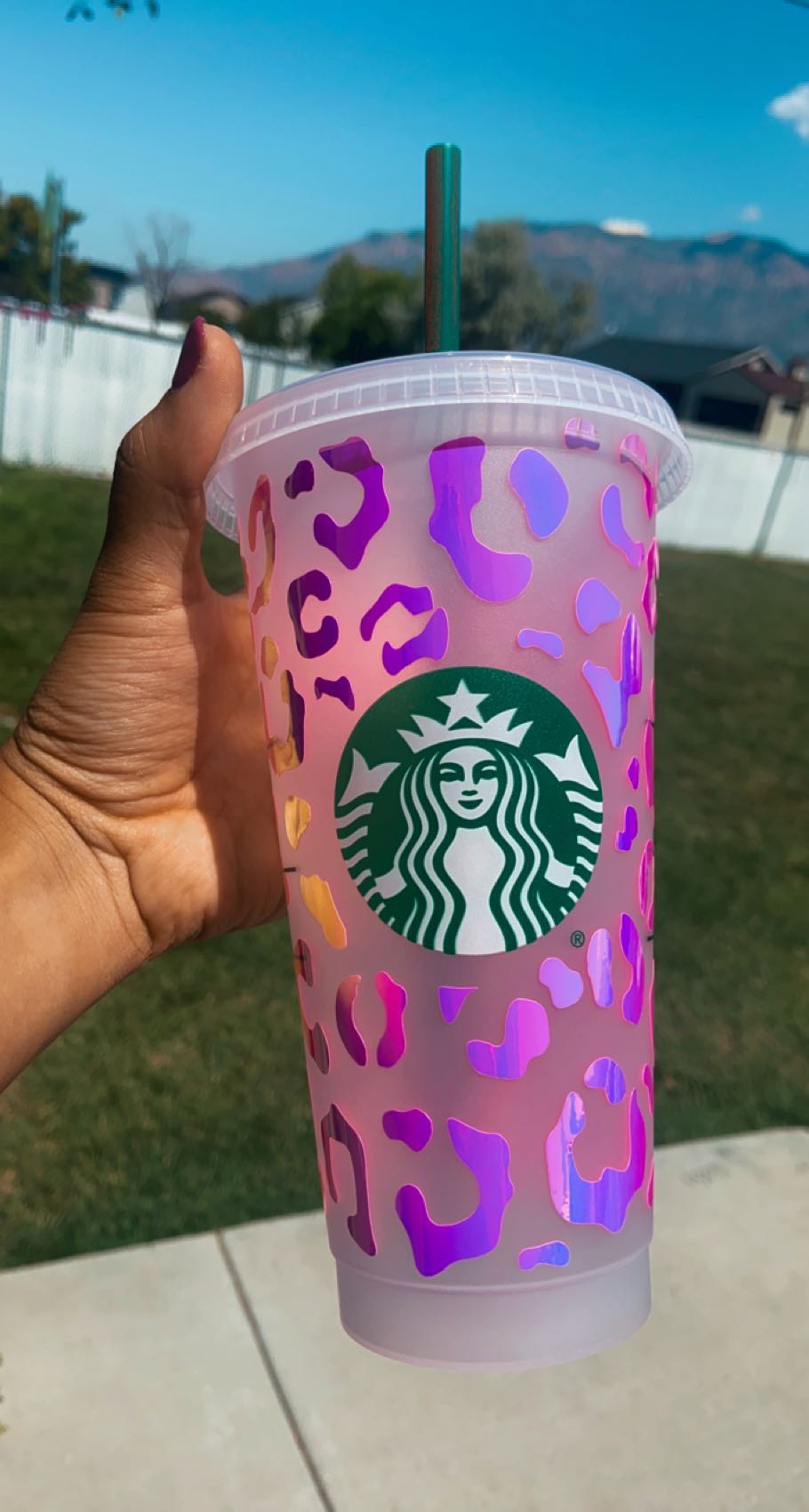 Pink leopard print cup  Main Image