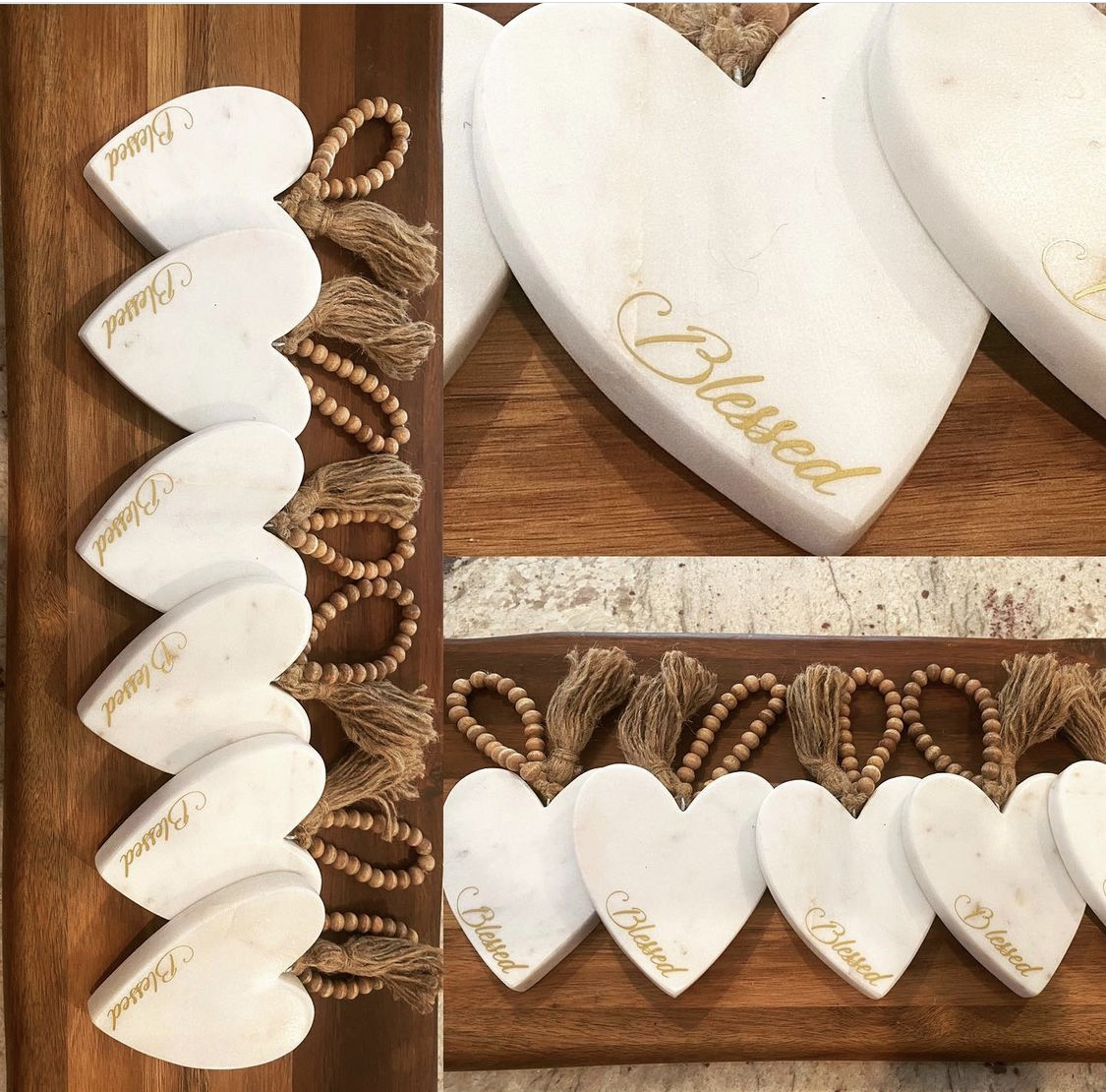 Solid Marble Heart- personalized