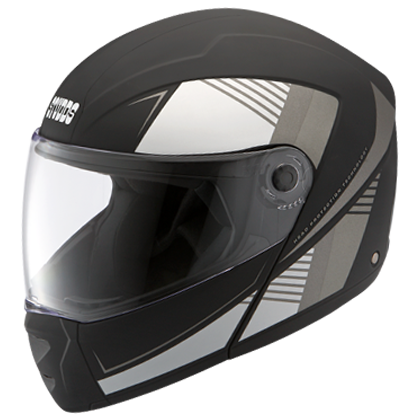 Ninja Elite super D3 with tinted visor full face helmet Matt Black and Grey XL Main Image