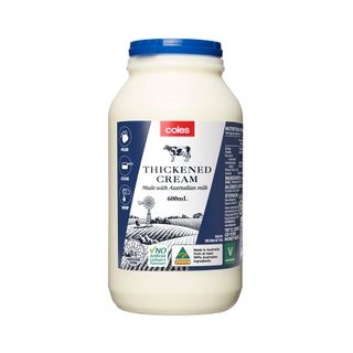 Coles Thickened Cream 600 ml