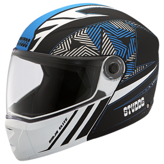 Ninja Elite super D2 with tinted visor full face helmet Matt Black and Blue XL