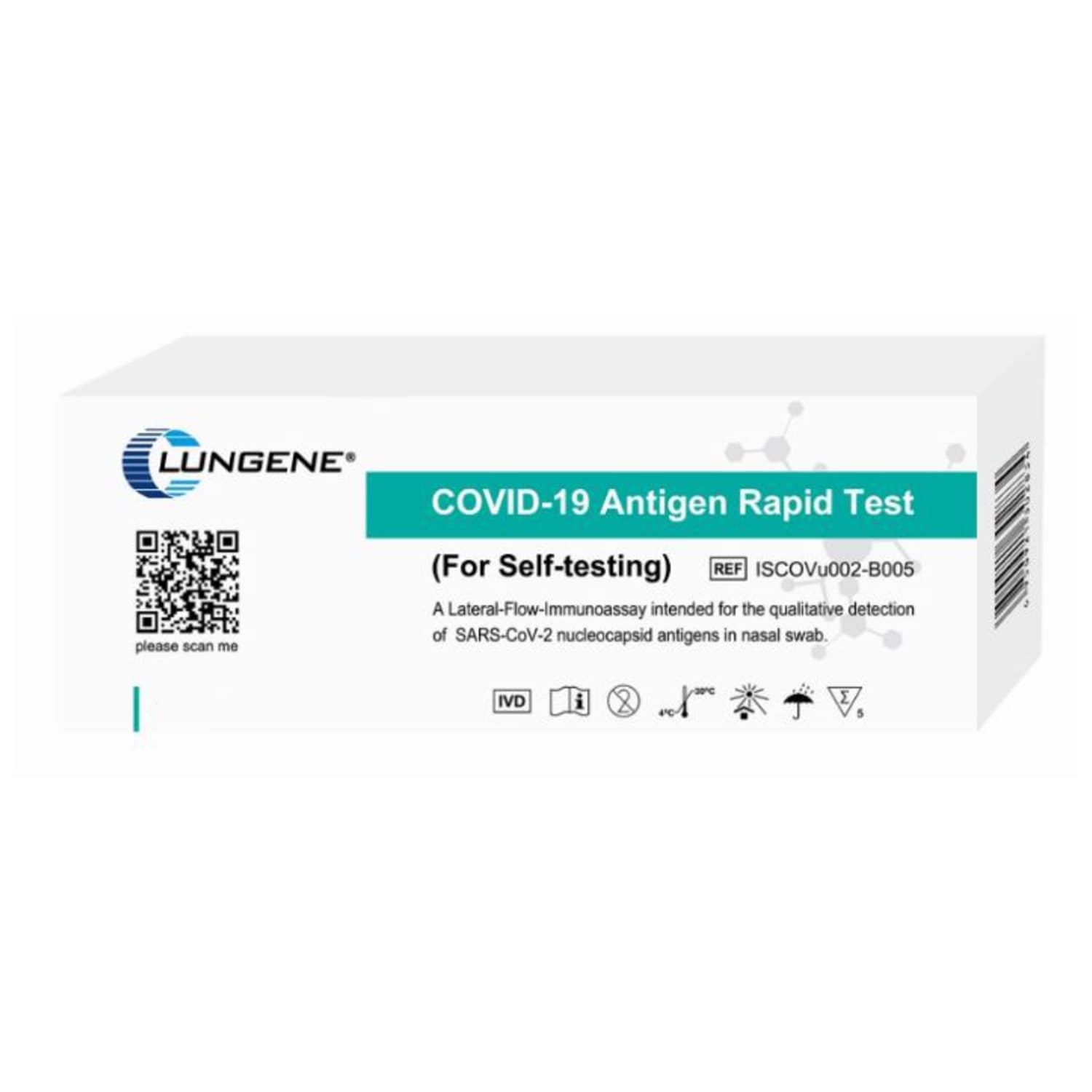 Covid-19 Antigen rapid test (self-testing) 5 rapid tests Main Image