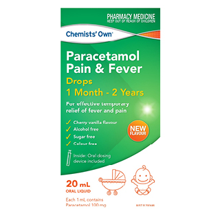 20ml 1mnth-2yrs Children’s pain & fever  Paracetamol Main Image