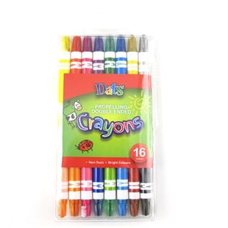 16 Propelling Double ended Crayons 