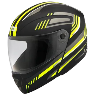 Ninja Elite super D1 with tinted visor full face helmet Matt Black and Yellow XL