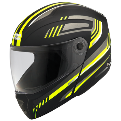 Ninja Elite super D1 with tinted visor full face helmet Matt Black and Yellow XL Main Image