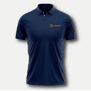 Men's Navy Blue Branded Polo T-shirt