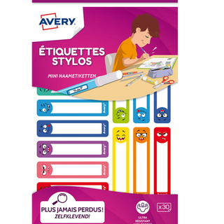 Lot de 30 étiquettes smiley pour stylos