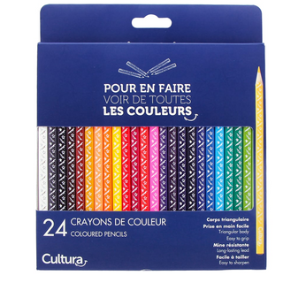 Pochettes de 24 crayons de couleur :