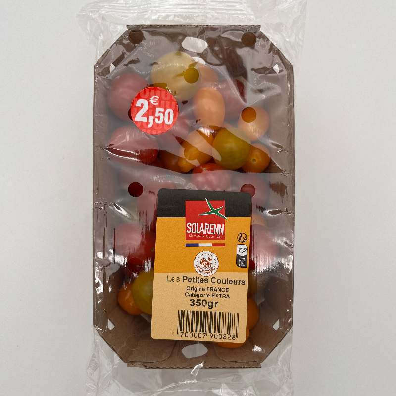 Tomate cerise mélangée - 350gr Stickée