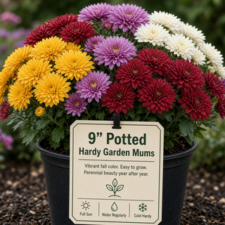 9" Potted Hardy Garden Mums