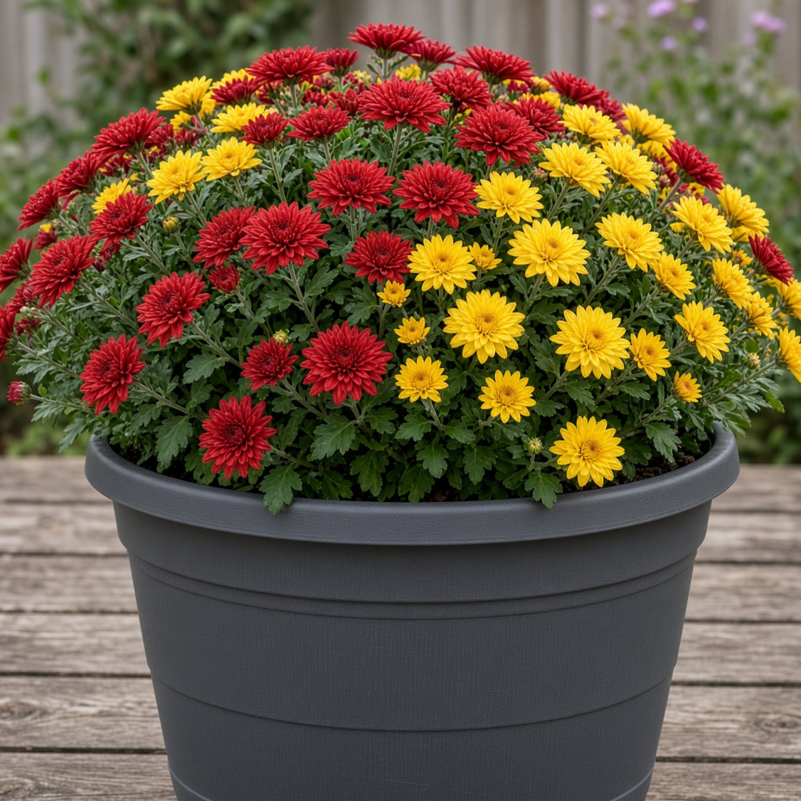 12" Mum Deck Pot Planter