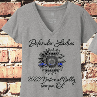 Women's Short Sleeve V-Neck Heather Gray