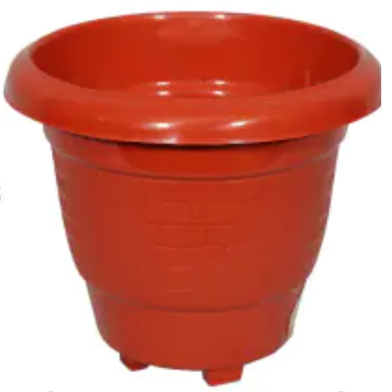 PLANTER (RED) WITH FOOT
