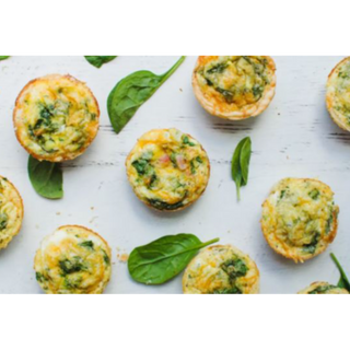 Mini Crustless Quiches - Basil and Feta