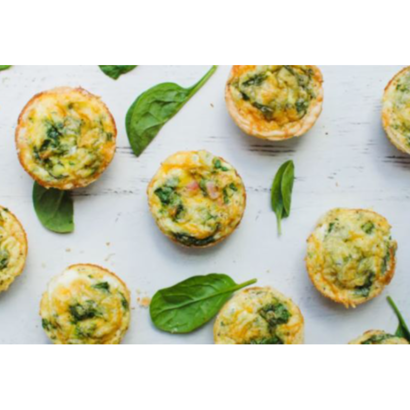 Mini Crustless Quiches - Basil and Feta Main Image