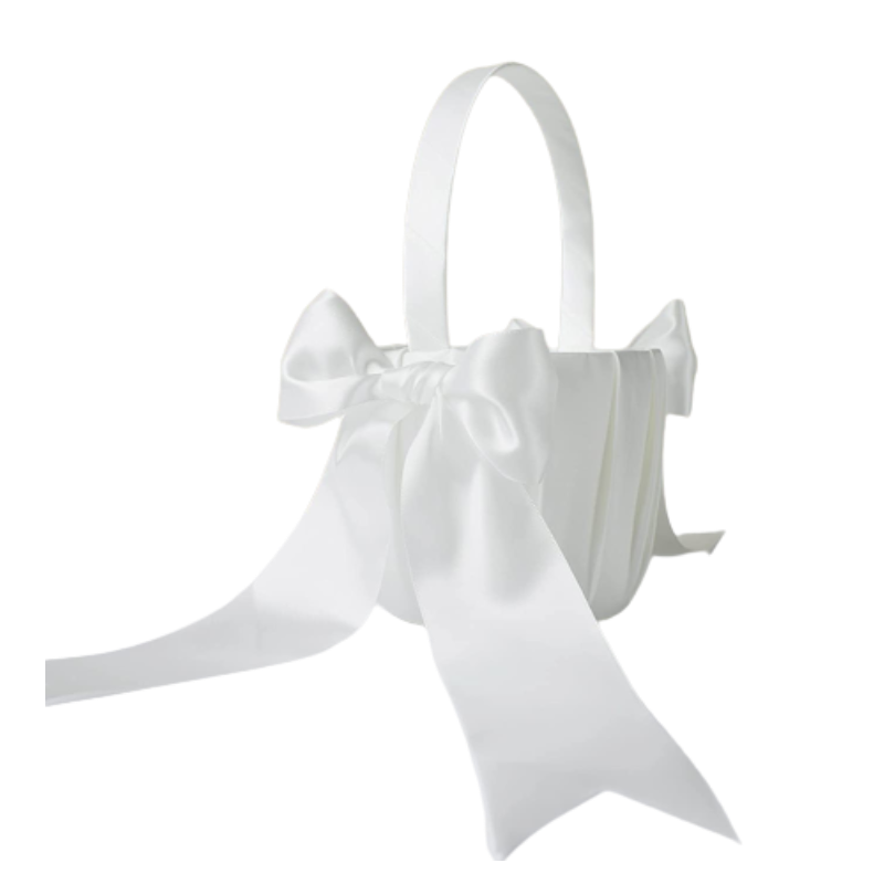 Ivory Flower Girl Baskets